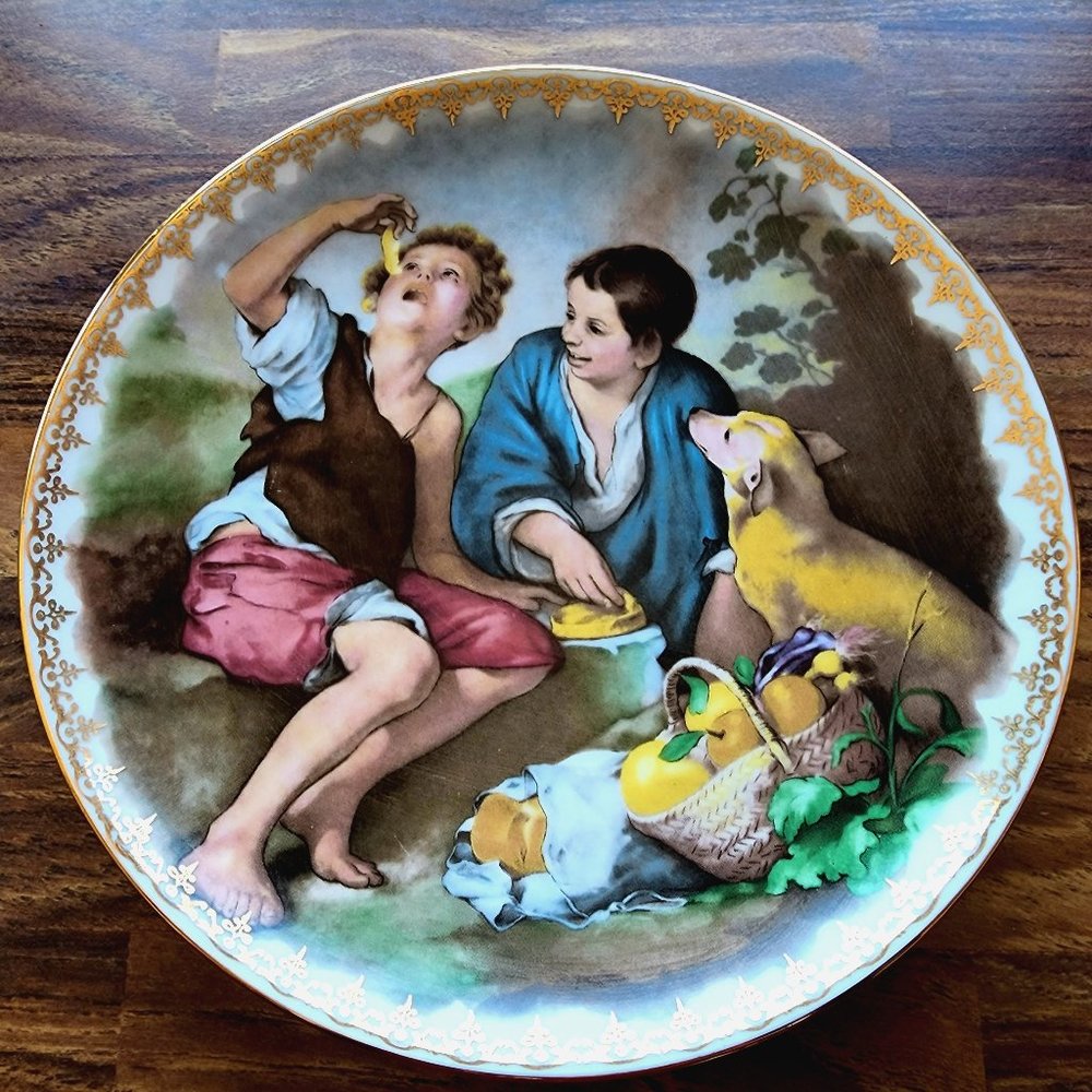 Rare 1930 Kuba Pozellan Plate from Barvaria, West Germany